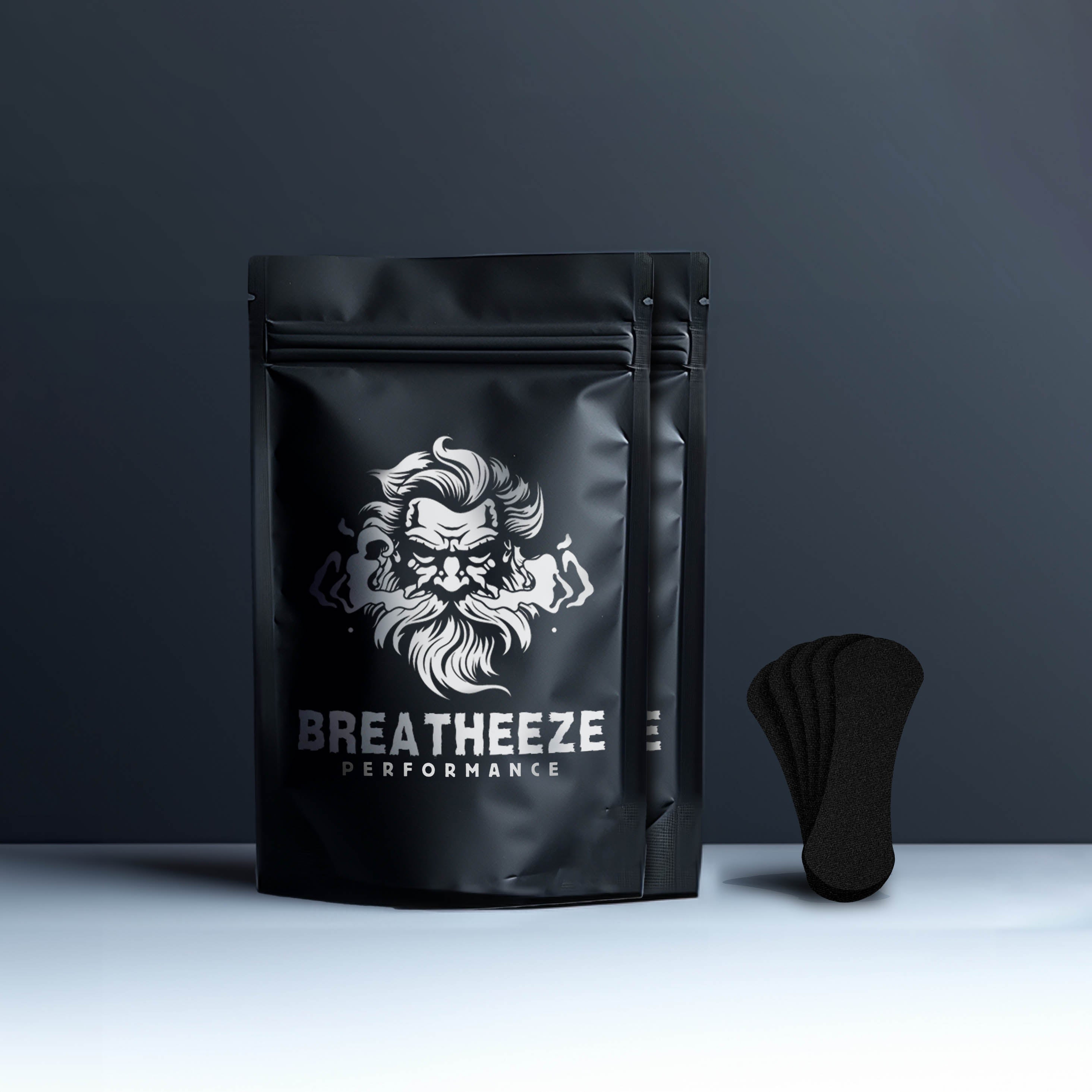 breatheeze performance black nasal strips 2 pack